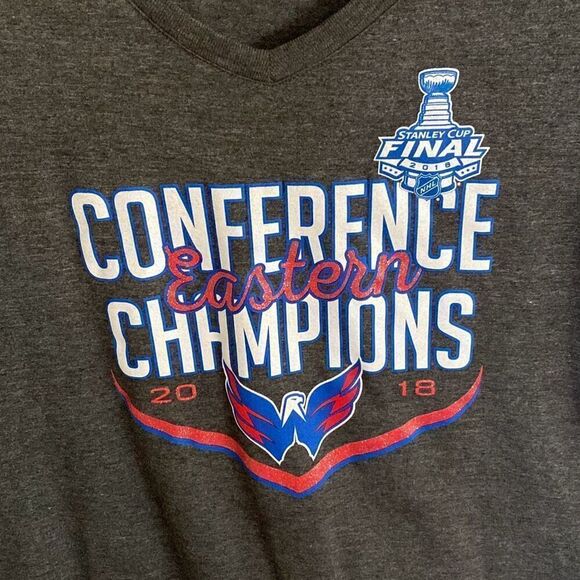 🔥3/$20🔥 Capitals Conference Champions 2018 t-shirt size M - Picture 3 of 8